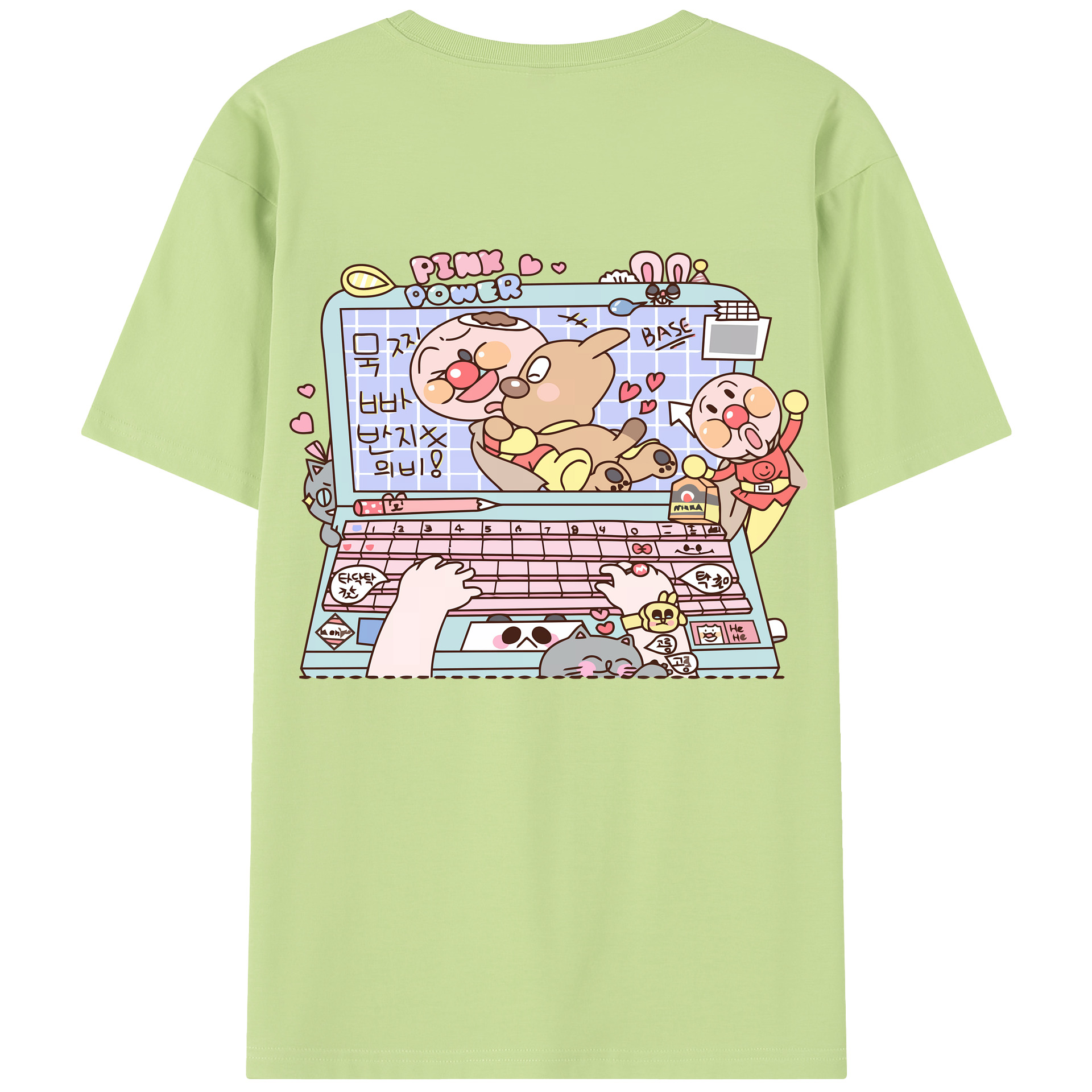 （画像用） アンパンマン Anpanman 綿100％半袖Tシャツ（背面プリント）